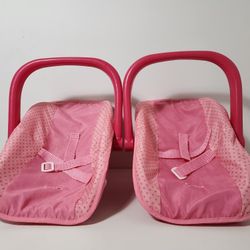 Baby Doll Car Seats, Adjustable Carrier Converts from Rocking Bouncer Baby Doll Carrier to Feeding Seat Pretend Play Toy
