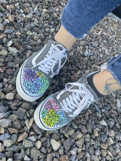 Custom succulent Vans 