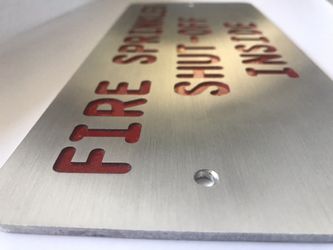 Fire sprinkler(s) sign