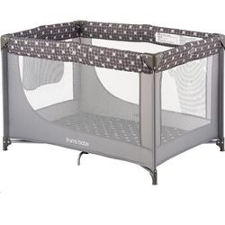 Pamo Babe Portable Crib Baby Playpen Playard Fence Activity Centre with Mattress and Carry Bag 