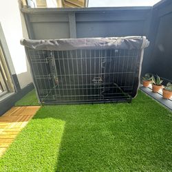 Dog Crate/Cover/Bed/ Grass Potty Training Pad 
