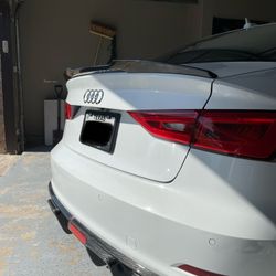 Carbon Fiber Look Trunk Spoiler Compatible with 2013-2020 Audi A3/S3/RS3