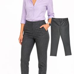 Amanda & Chelsea Pinstripe Dress Pants 💜🩶