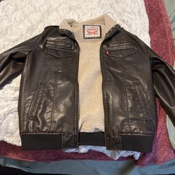 Levi Strauss Medium Brown LeatherSherpa Jacket