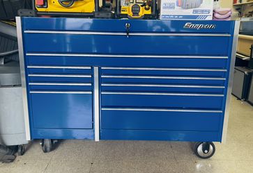 New Snap-On 54” 11 Drawer Double Bank Masters Series Royal Blue Tool Box $5000 OBO