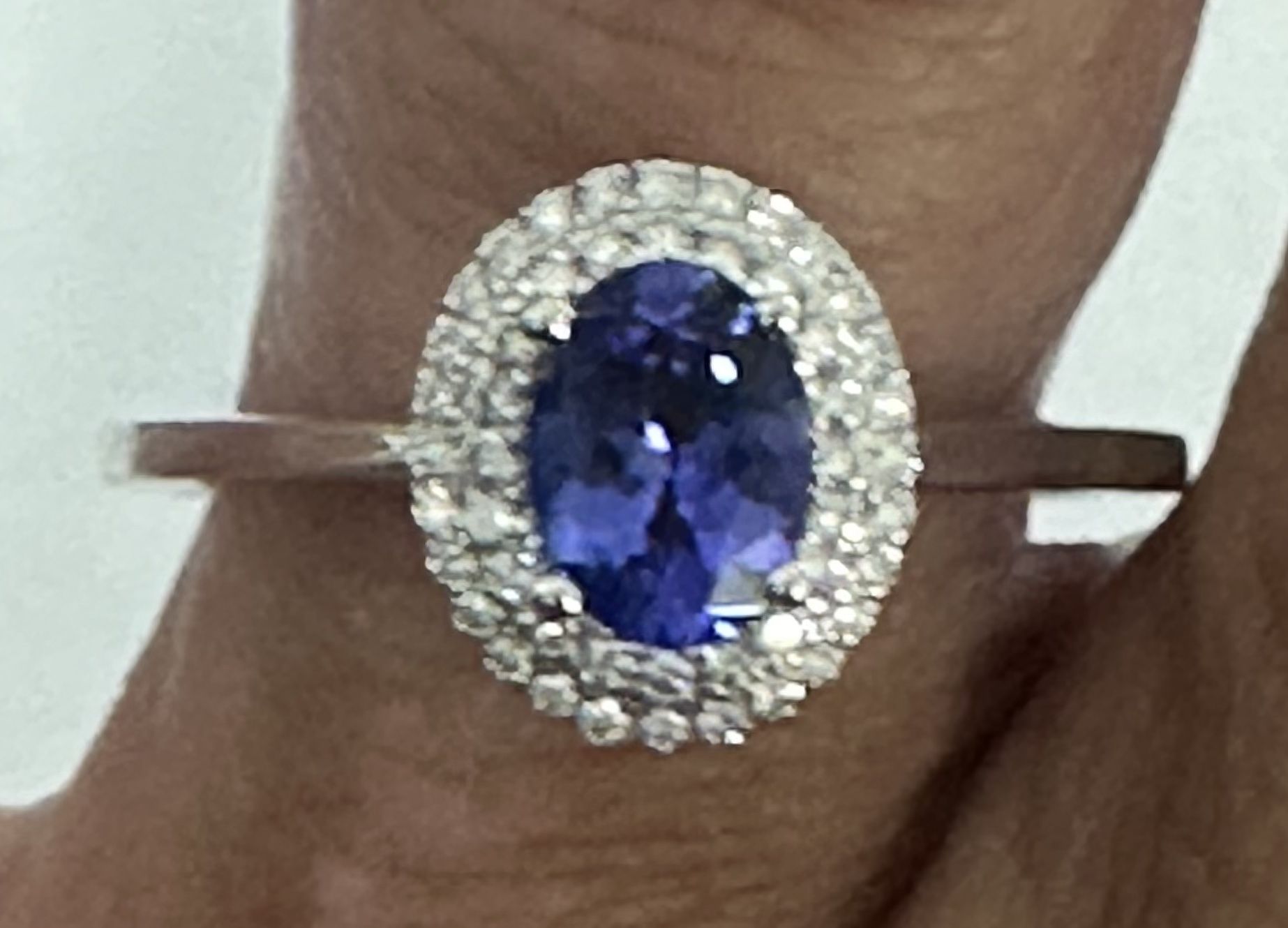Rhapsody Platinum Tanzanite & Diamond Ring Size 9