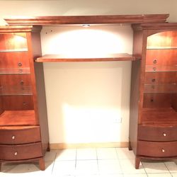 Entertainment center - cherry wood