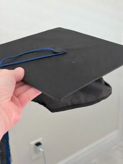 Herff Jones Graduation Cap & Gown – Black w/ Blue Tassel