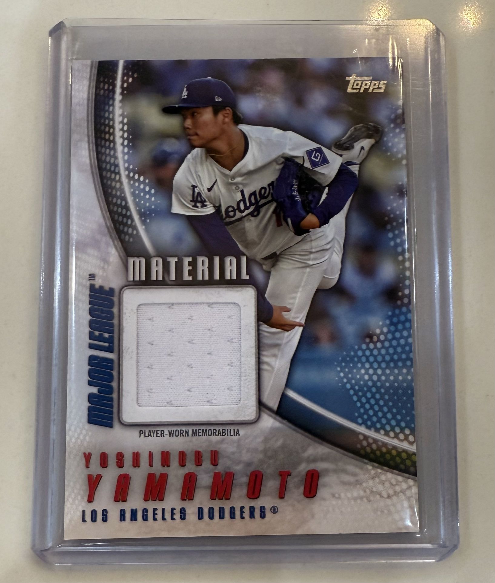 2025 Topps Series 1 Major League Material Yoshinobu Yamamoto #MLM-YY (MEM) MVP