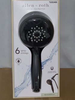NEW allen + roth Galway Magnetic Handheld Showerhead – Matte Black