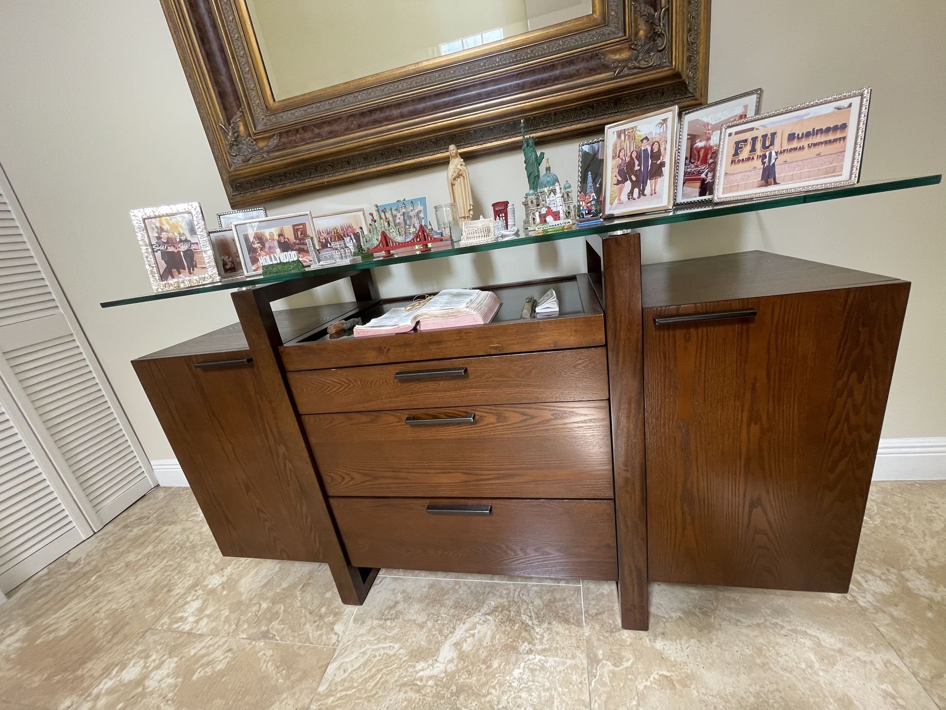 Wood Console Table 