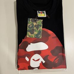 Black/red Camo Bape Tee