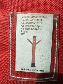 6’ red inflatable dancer with blower