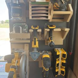 **TOOLS NOT INCLUDED** French Cleat Dewalt Tool Holders