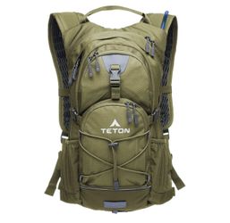 Teton Oasis Trailrunner Hydration Backpack – Lightweight Water Pack with 2L Bladder for Hiking, Running, Cycling, Biking 18L Sizes – Sewn-in Rain Cove