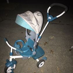 Lnew Toddler Tricycle With Canopy And Adult Steering Handle Only $50 Great Christmas Present