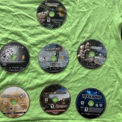 Seven Classic PS3 Games for Sale!  Free Case logic 64 CD case