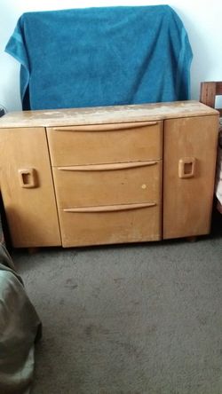 Solid wood unique piece of furniture mid century