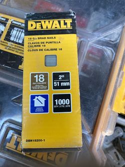 DeWalt 18GA Brad Nails 2" 1000 Count