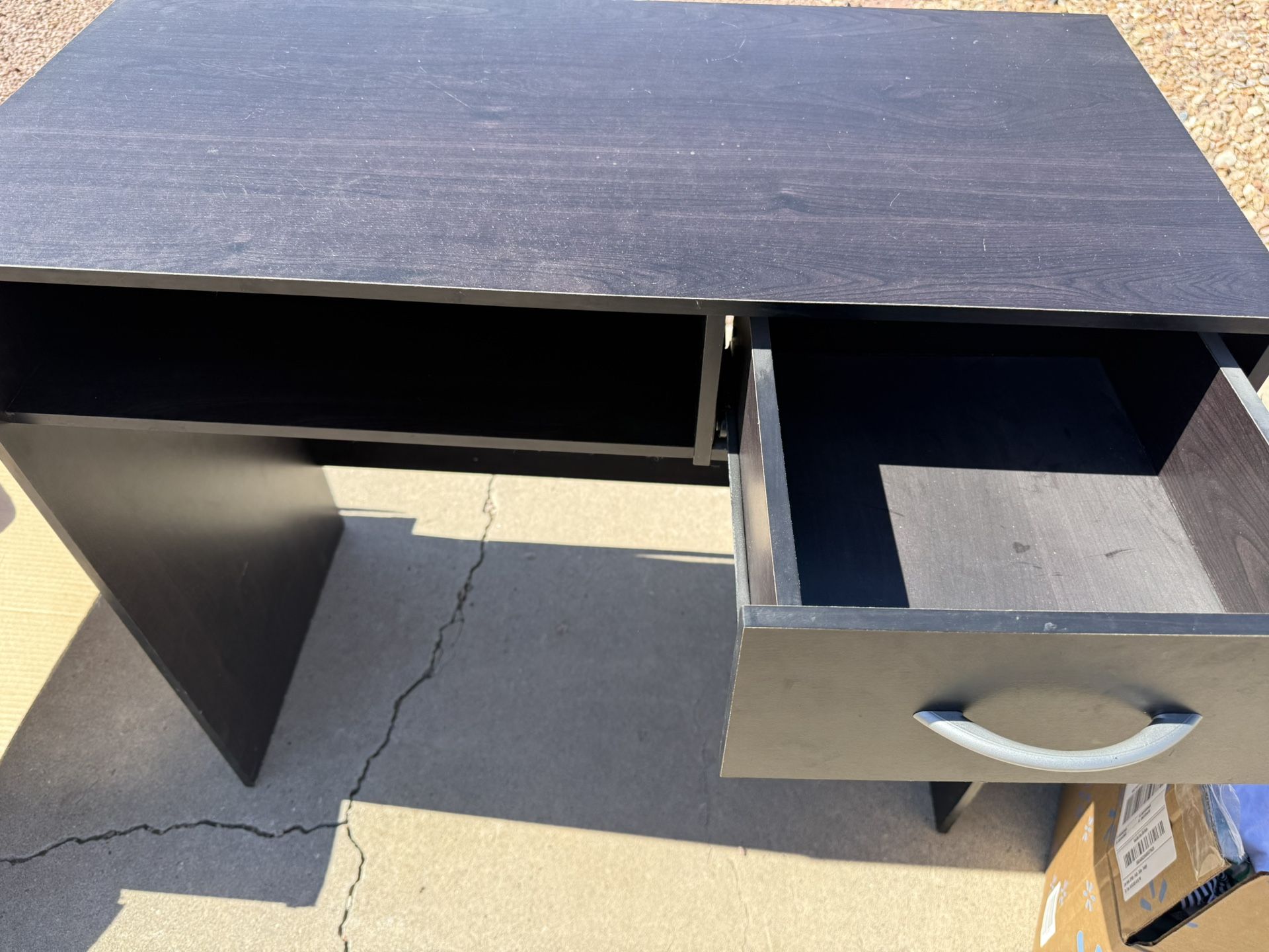 Computer Study Desk with Drawer, Brown