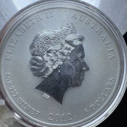 5 oz Year Of The Dragon 2012 Silver Colored Coin 