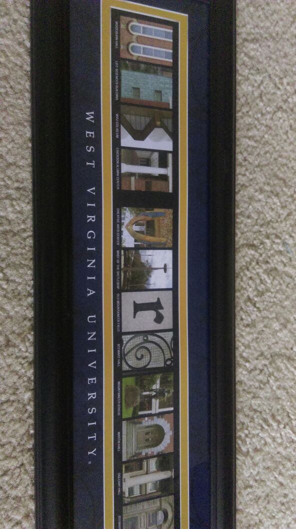 WVU West Virginia University wall art