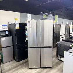 🔥 Samsung - Bespoke 29 Cu. Ft. 4-Door Flex French Door Refrigerator with Beverage Center - Stainless Steel🔥
