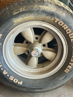 Vintage 55 Chevy Daisy Mag Rims Wheels x4 5 Bolt
