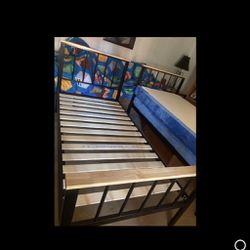 Twin Bed Frame with Memory Foam Mattress