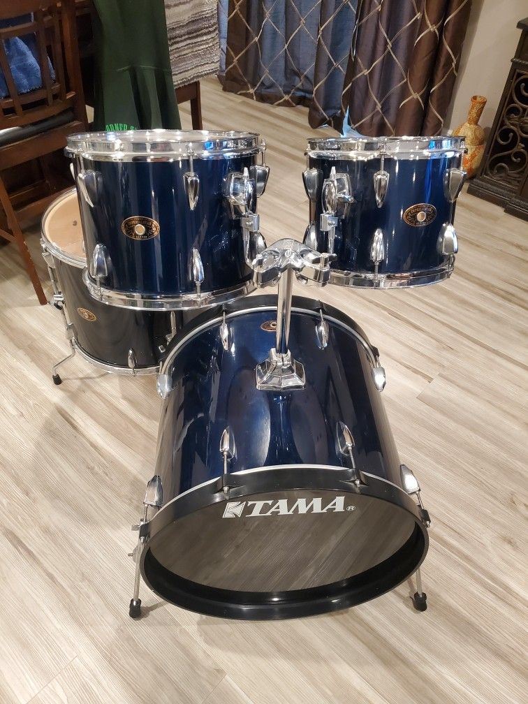 Tama Imperialstar 4 Piece Drum Set Shell Pack, Midnight Blue
