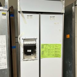 NEW OPEN BOX GE MONOGRAM PANEL READY BUILT IN 36”WIDE SIDE BY SIDE REFRIGERATOR 