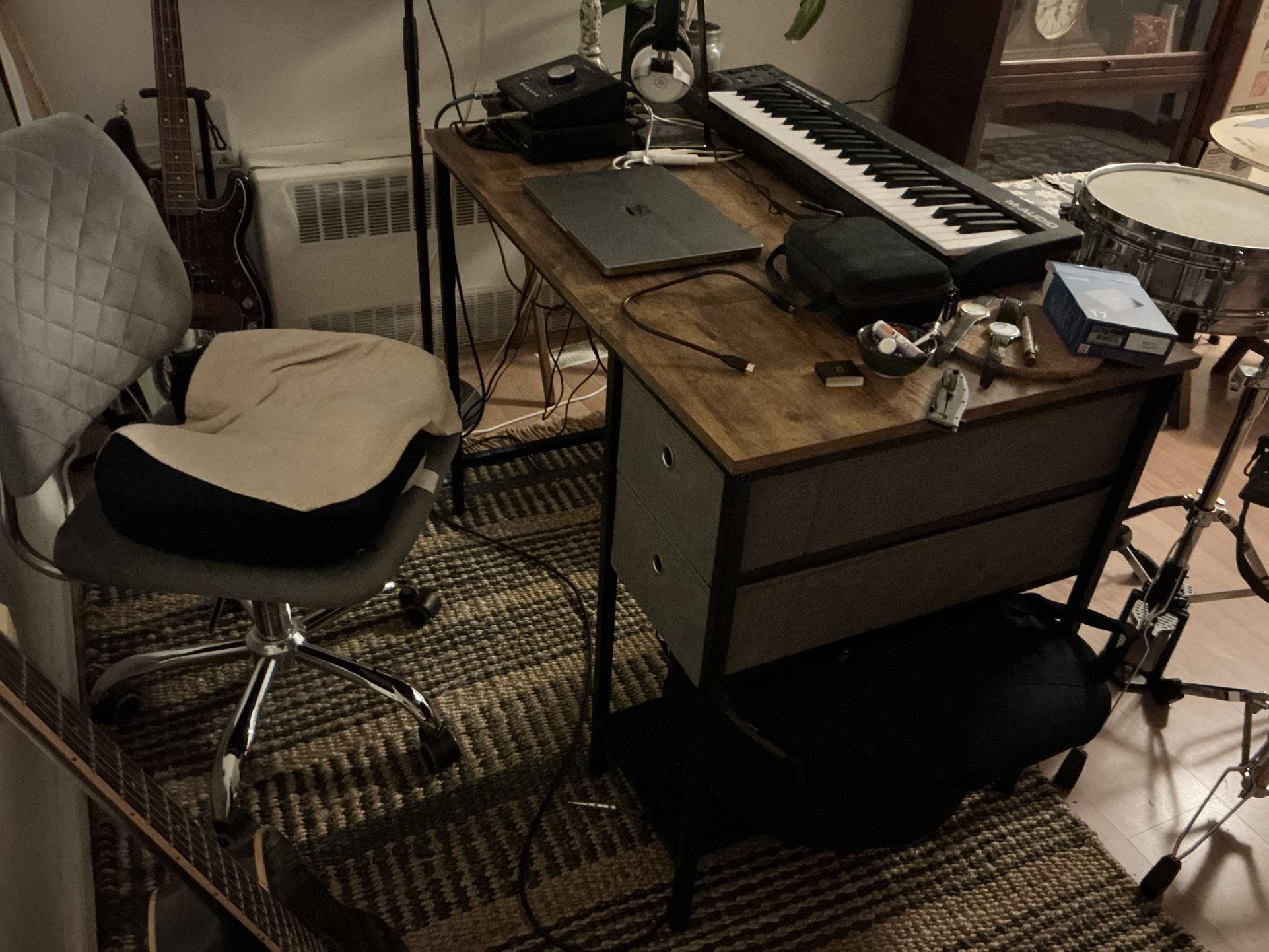 Desk With Two Fabric Drawers