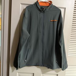 Pebble Beach Men’s Full Zip BNSF Railway Jacket Size XL Water And Wind Resistant