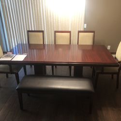 Kitchen Table  with 5 chairs  and bench