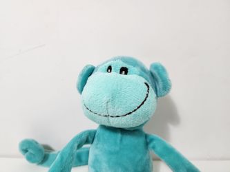 Galerie Plush Teal Green Monkey With Long, Hanging Arms And Hands That Can Fasten Together