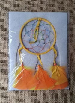Yellow & Orange Small Dreamcatcher Boho Wall Decor