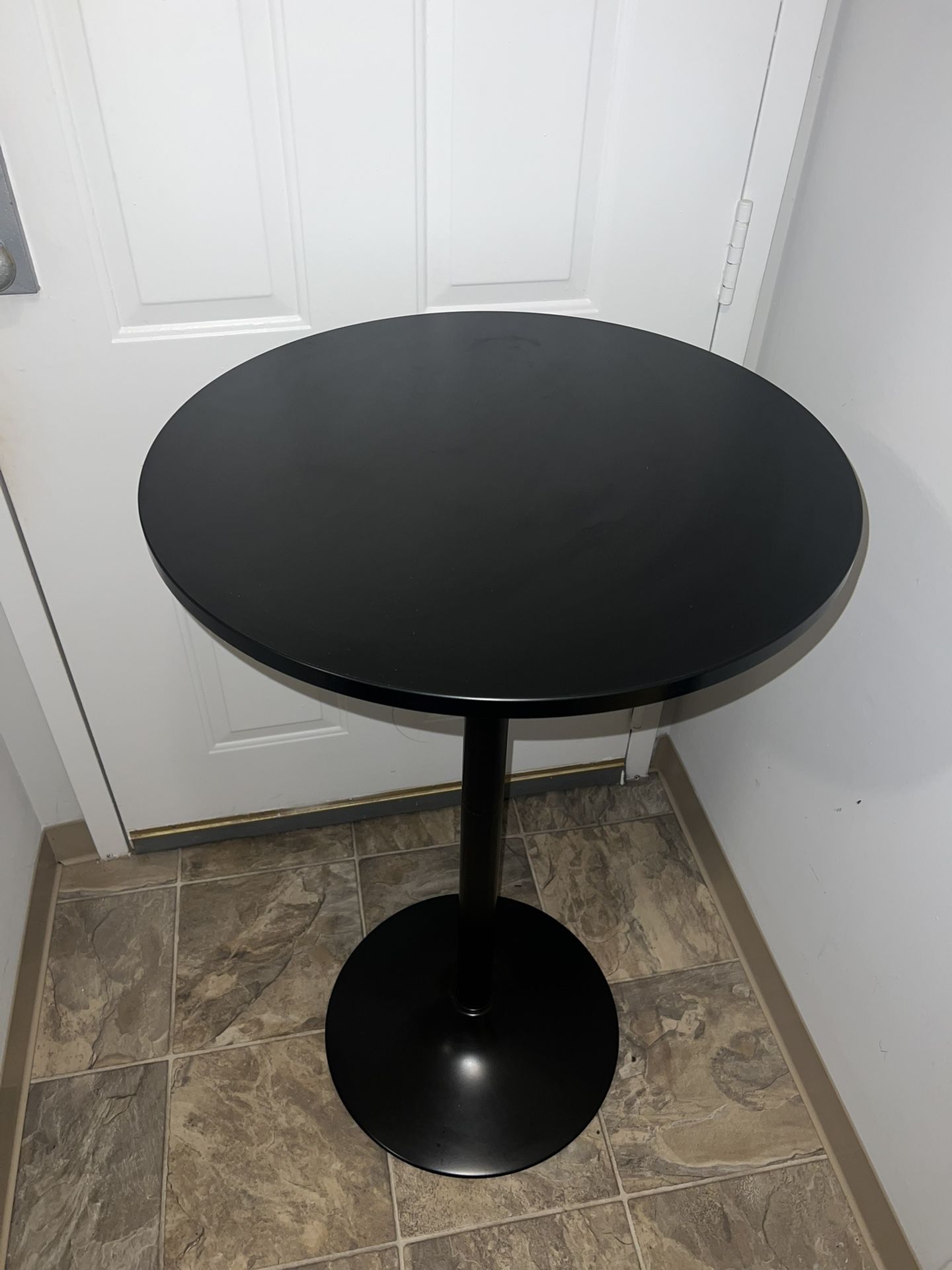 Black Round High Top Table