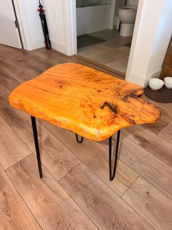 Wood side table