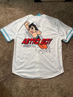 NWT Astro Boy Button Down Baseball Jersey Mens Size XL Blue