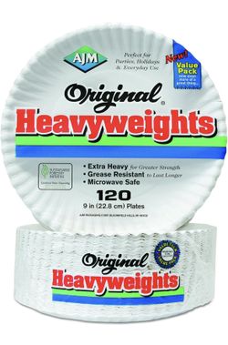 Heavy Weight 9” White Paper Plates