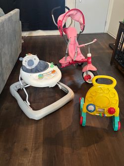 Baby Toy Bundle – Walker, Tricycle, Push Walker