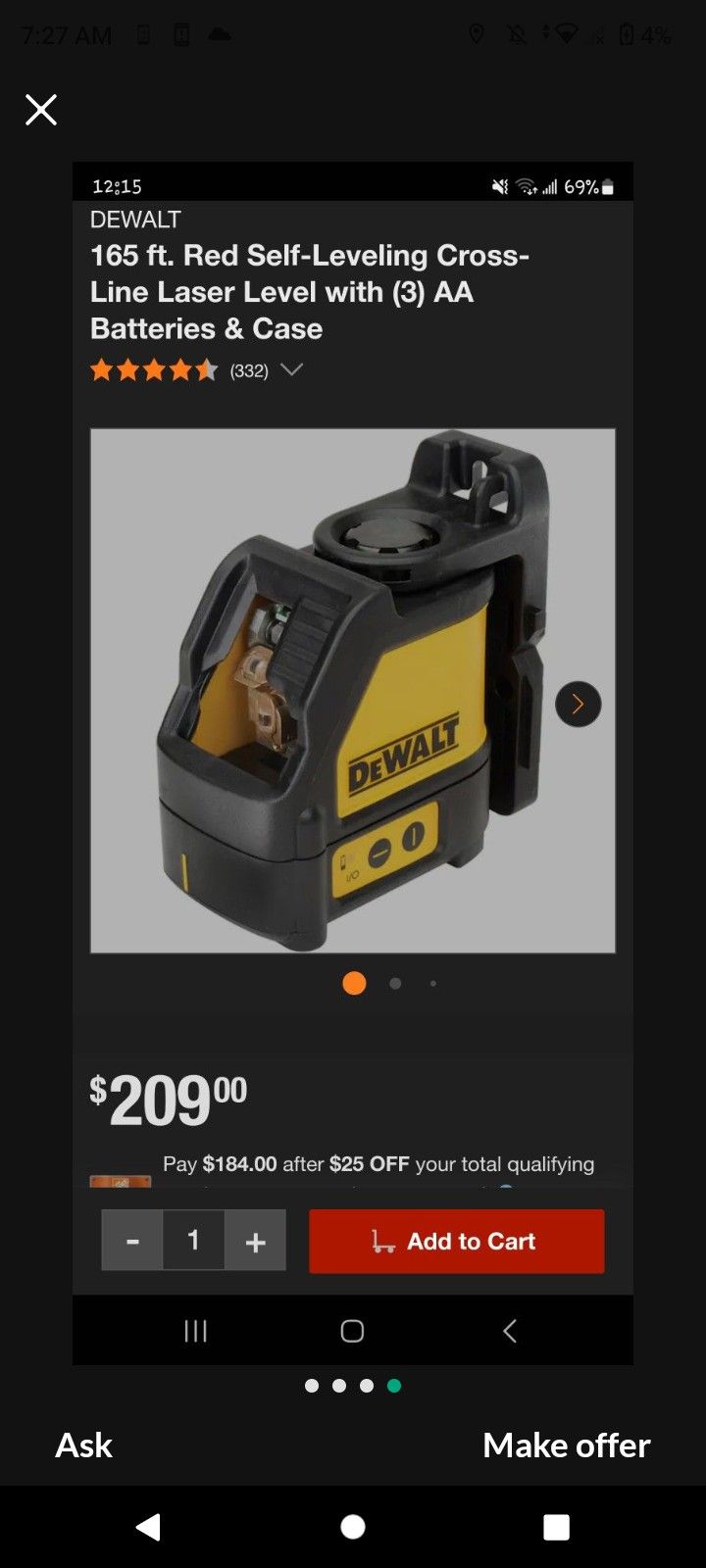 DeWalt Lazer Leveler 