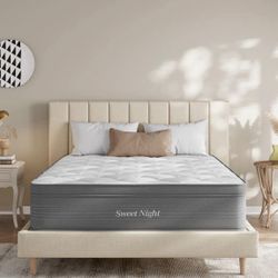 Brand New in sealed box Sweetnight 14”Gel Memory Foam Hybrid Mattress – Medium Firm, CertiPUR-US