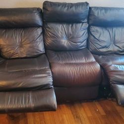 Brown Electric Reclining Couch