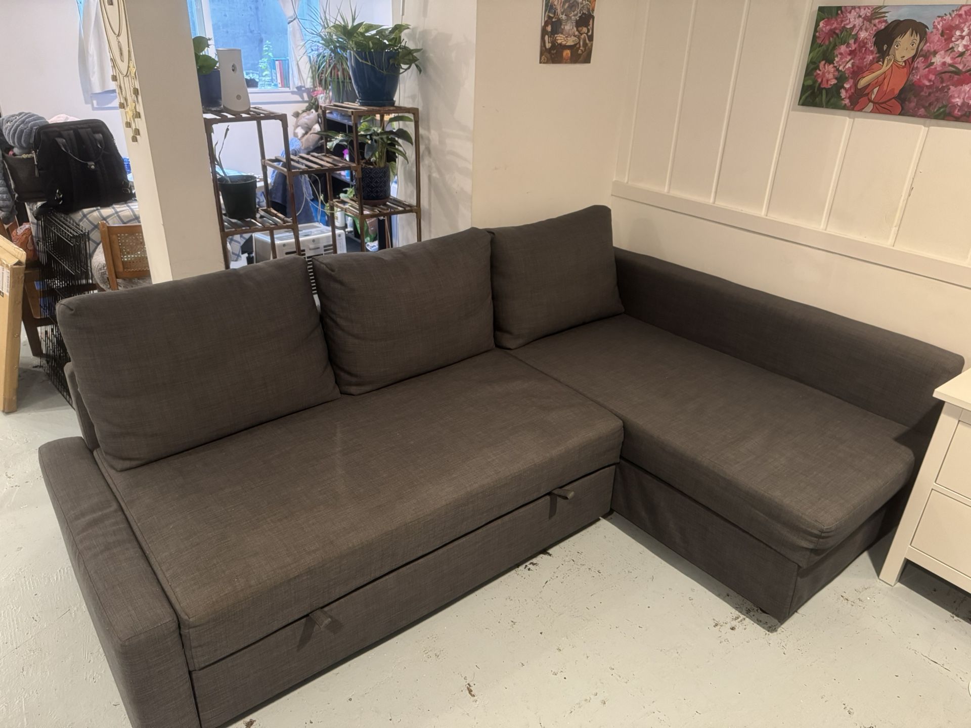 L-Shaped Pull-Out Couch w/ Storage – IKEA FRIHETEN