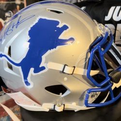 Barry Sanders Authentic On Field Signed Autographed Detroit Lions Helmet