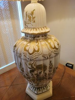 Vintage Hand-Painted Table Lamp