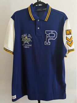 Classic Fit Letterman Mesh Polo Shirt