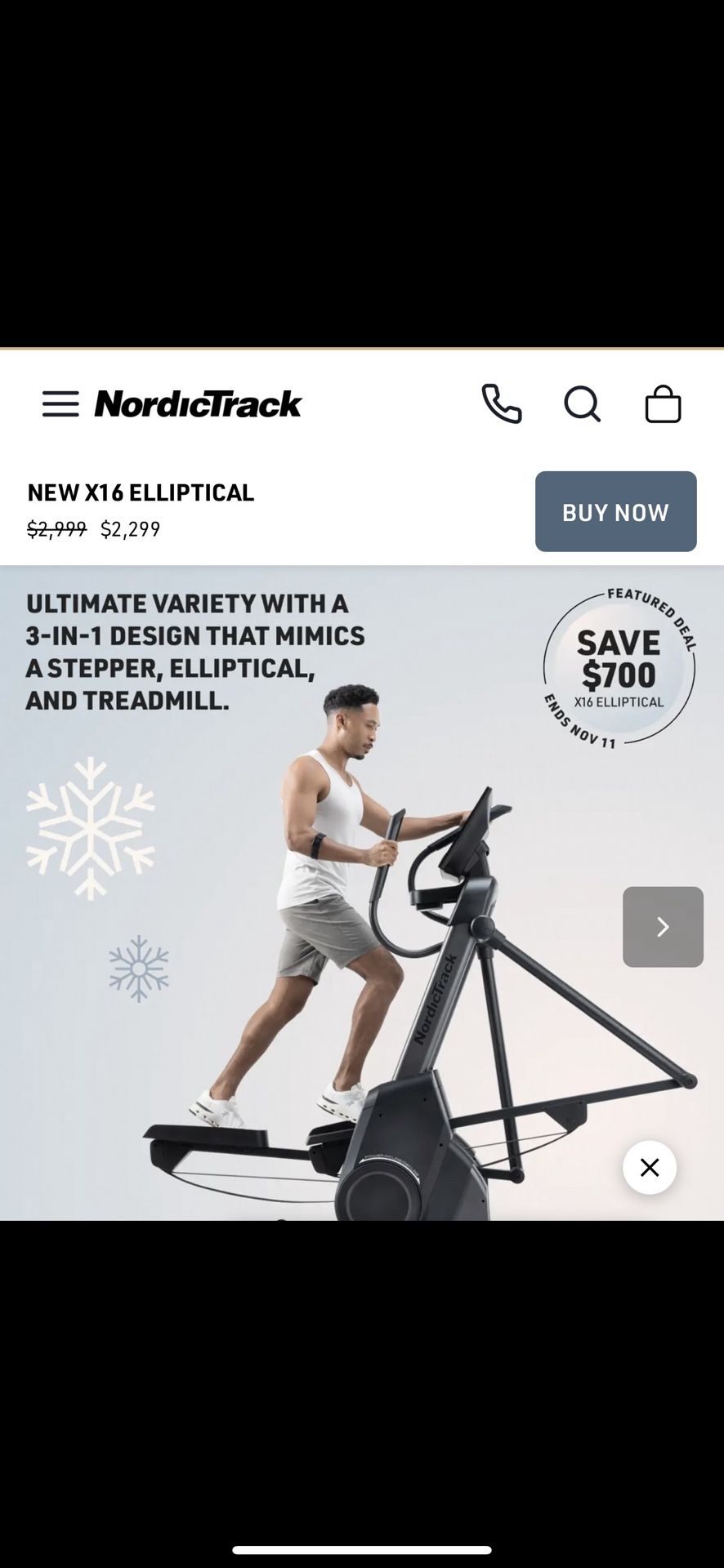  NordicTrack NEW X16 ELLIPTICAL