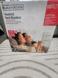 BLACK+DECKER Heated Bed Blanket in King size (90" x 100" / 228 x 254